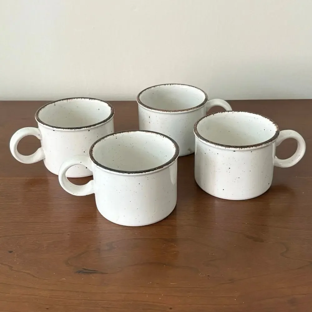 Stonehenge Midwinter Creation Vintage Flat Cup & Saucer 4 Sets